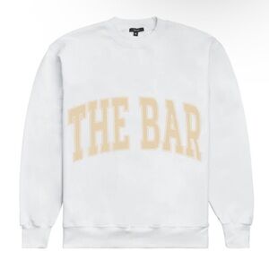 The Bar Varsity Sweatshirt White & Tan
